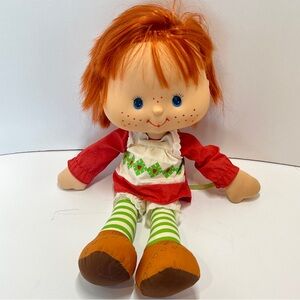 Vintage 1980 American Greetings Strawberry Shortcake Doll Vinyl Face Cloth Body